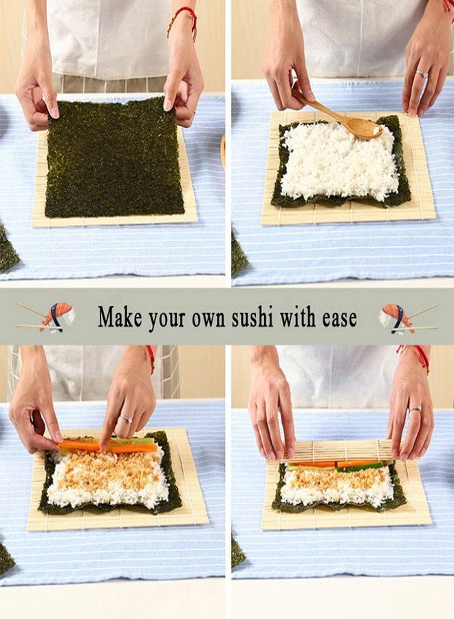 Olrada Natural Bamboo Sushi Mat (Set of 2/Piece, Bamboo Wood) - Image 4